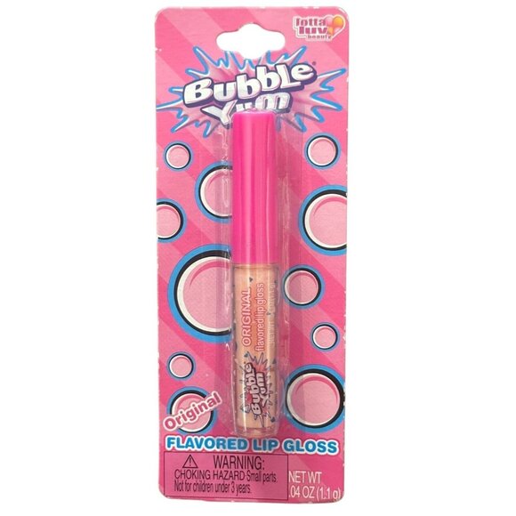 Lotta Luv Bubble Yum Gum Flavored Liquid Lipgloss Wand Light Shimmer HTF - Picture 1 of 2